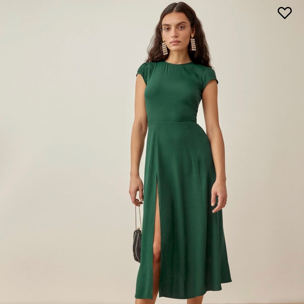 Reformation Gavin Dress, Emerald size 8
